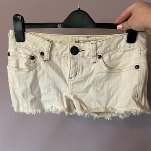 Free People white cutoff shorts!